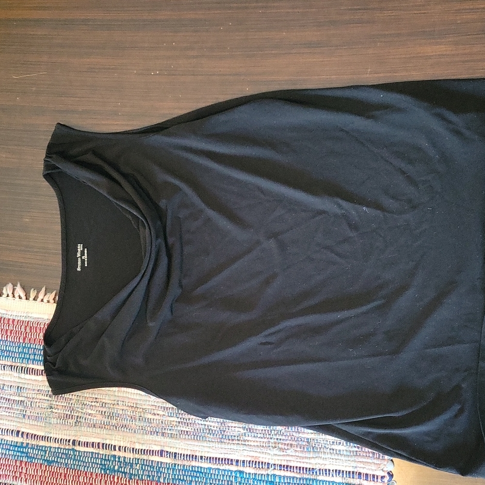 Black drop neck shirt
